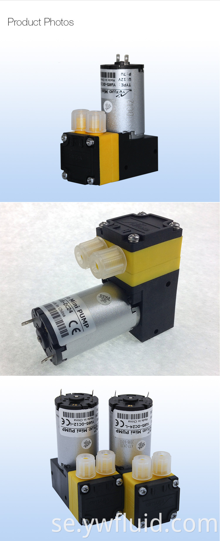 Fabriksförsäljning Högkvalitativ 12V/24V mikromembranvätskepump